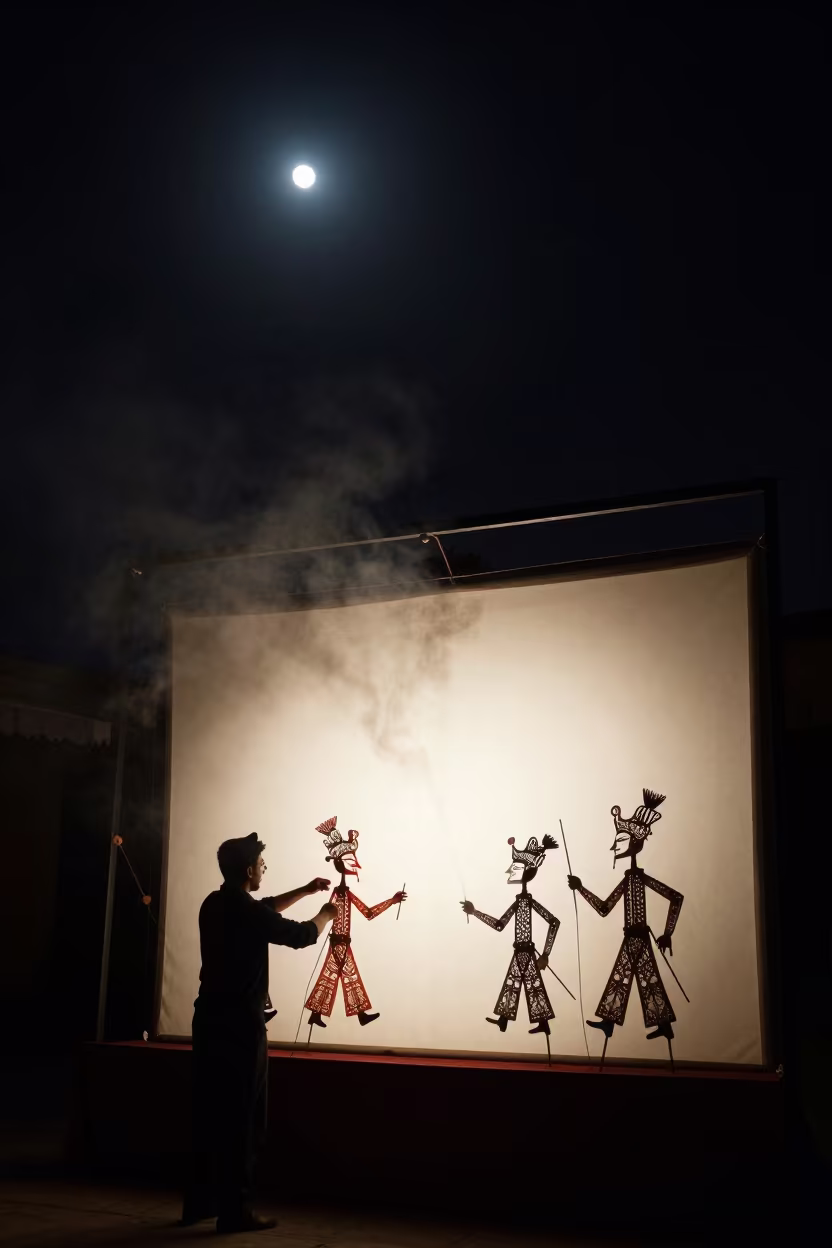 Indonesian Shadow Puppet Night in Mardin Hall in in a concert hall in Mardin