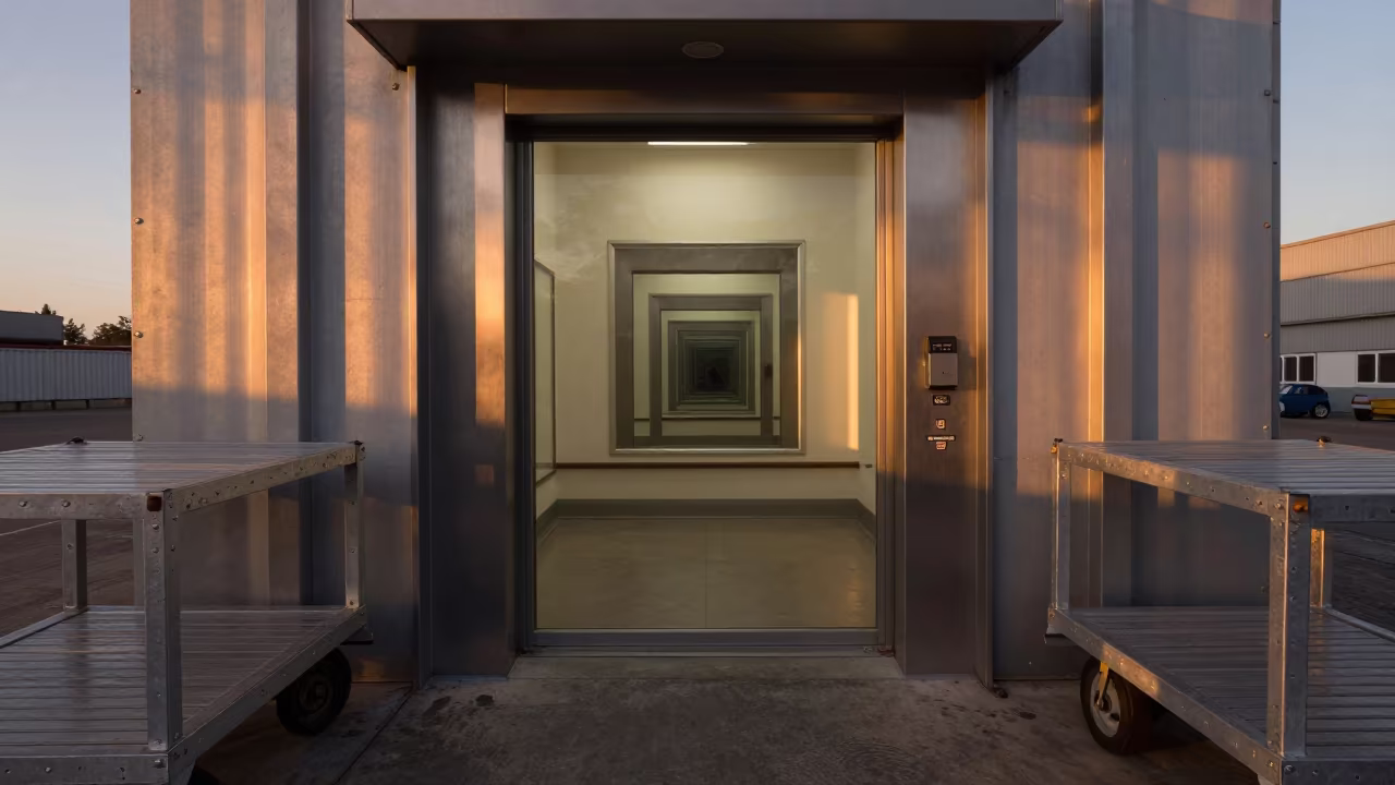 Indoor Window View in Durban Freight Lobby in inside a cross-dock lane in Durban