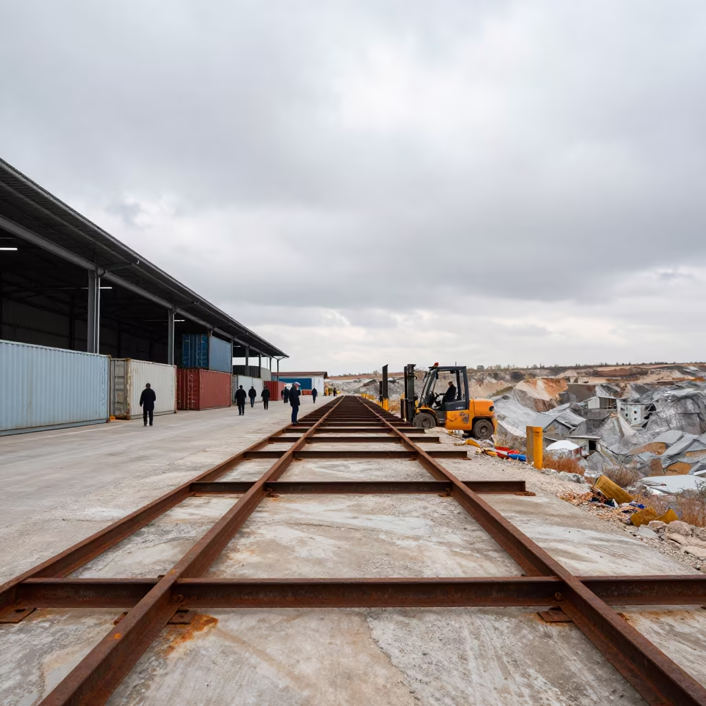 Industrial Dock Ledge Under Overcast Skylight in on a quarry ledge near Diyarbakır