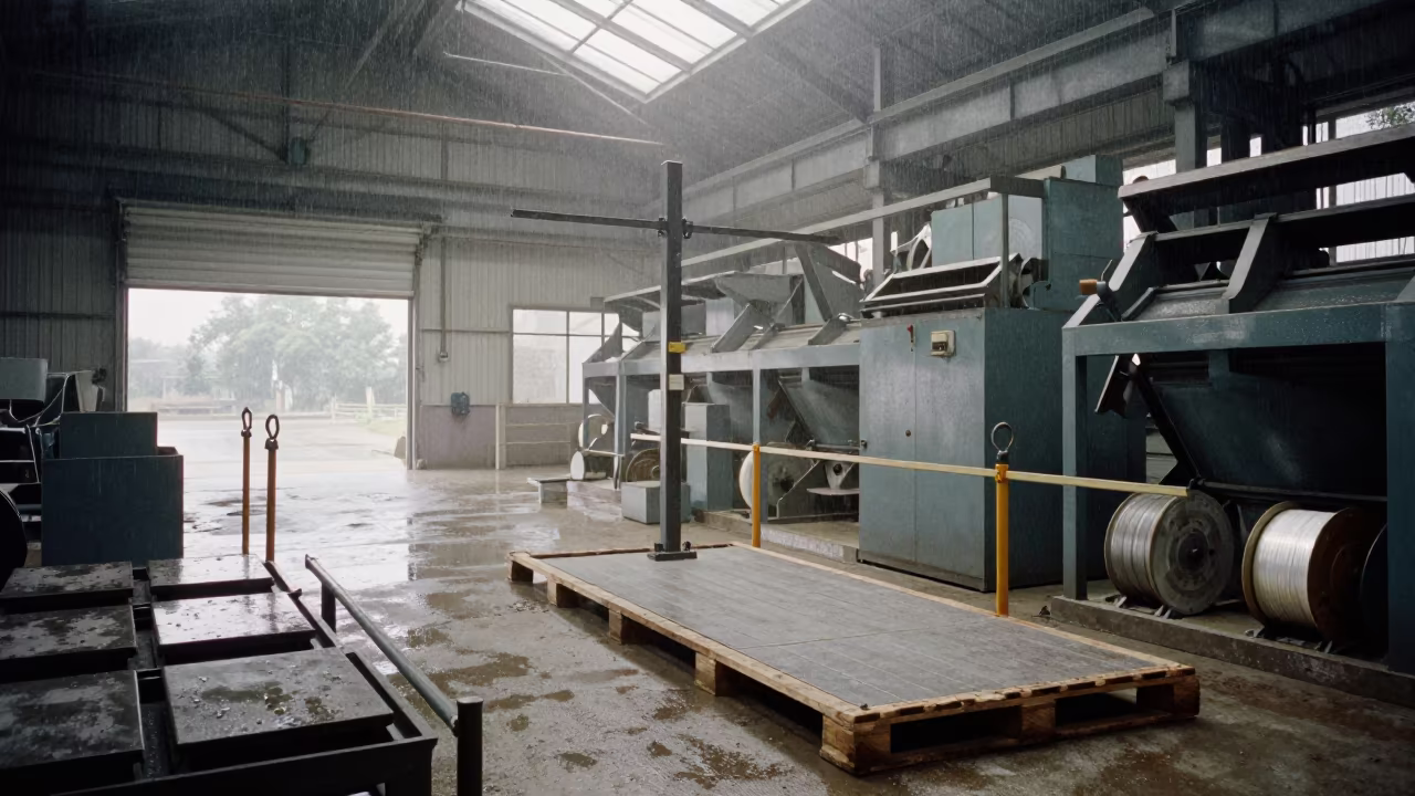 Industrial Gauge Board Under Warehouse Skylight in inside a grain elevator near Ulhasnagar