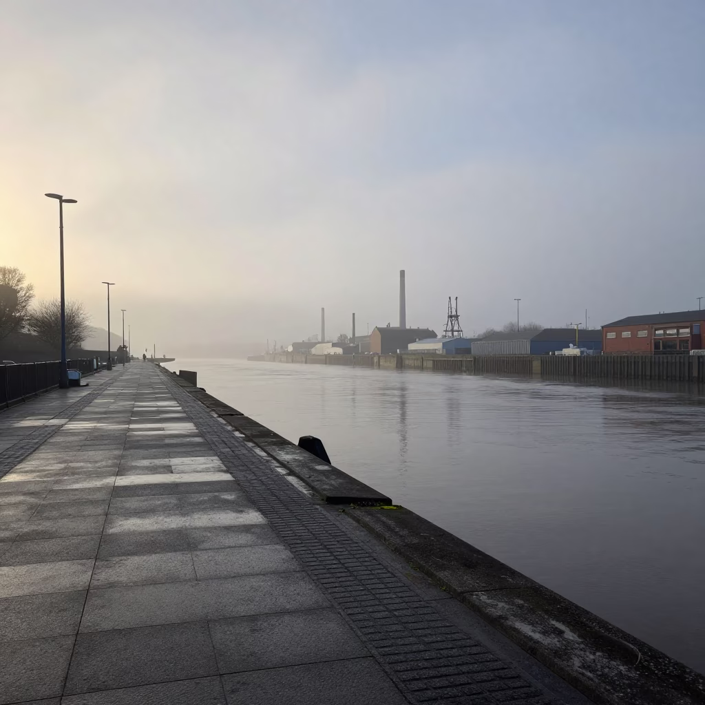 Industrial Quay in Bristol in in Bristol, United Kingdom