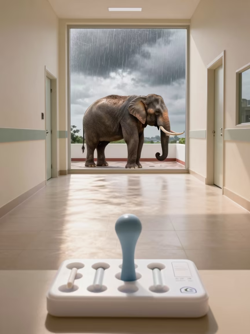 Infant Hearing Probe Caddy Elephant Rooftop in inside an imaging suite near Los Guayos