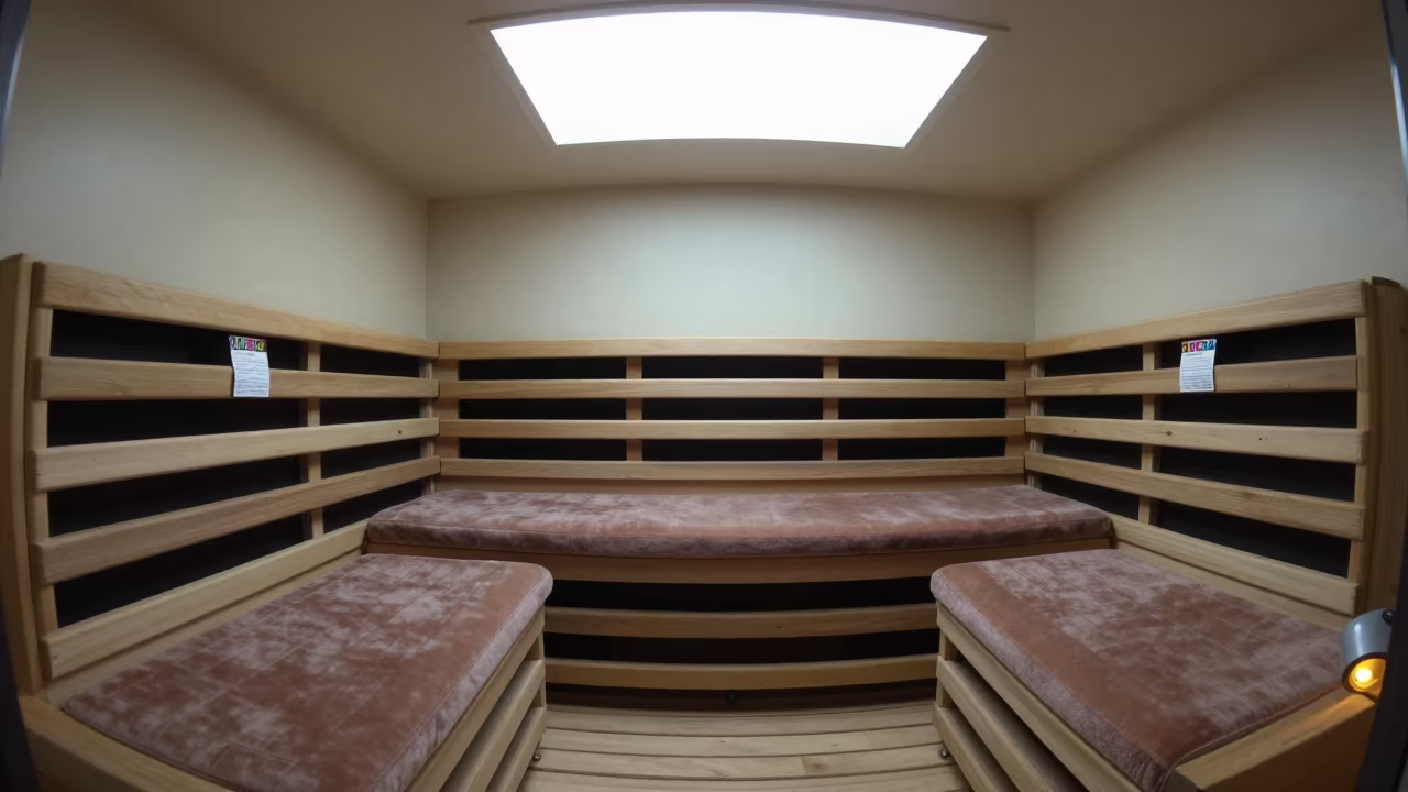 Infrared Sauna Towel Rail on Velvet Chair in on a velvet chair in Lalitpur