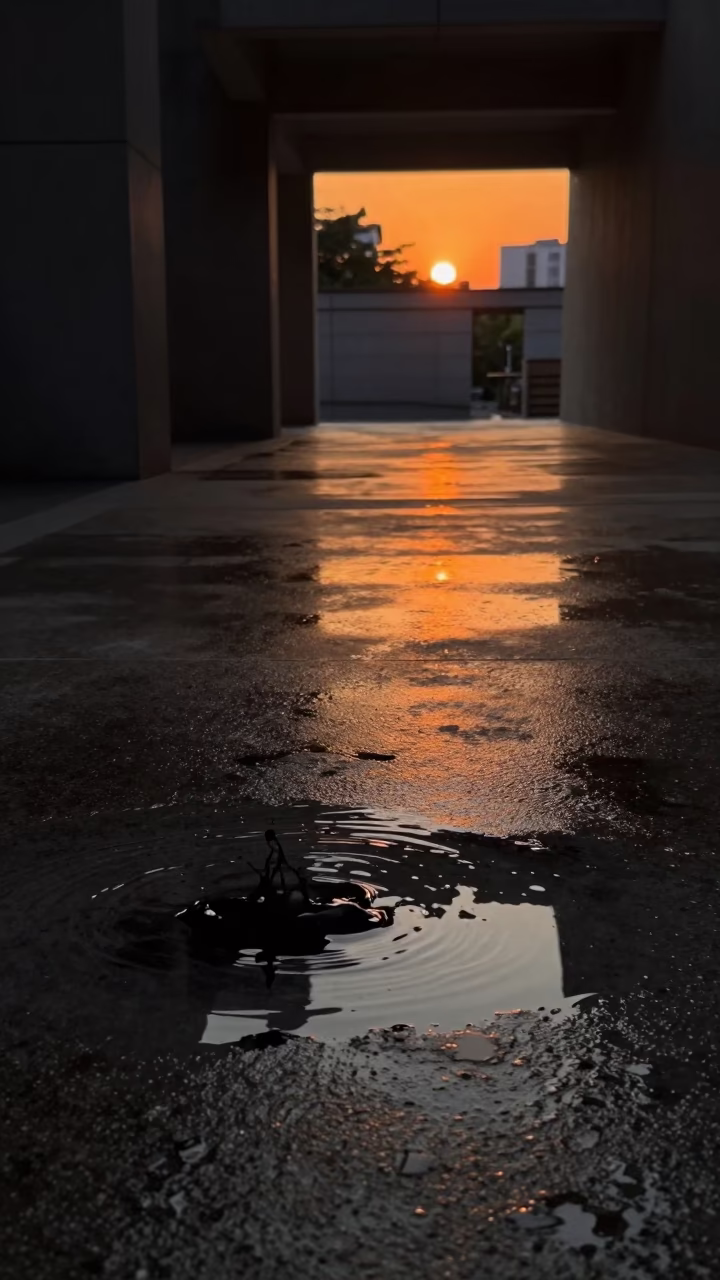 Ink Bloom Sunset Reflection Shenzhen Skylight in inside a skylit passageway in Shenzhen
