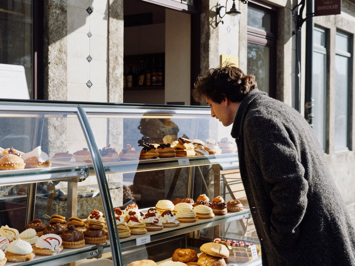Inspecting Pastries in Porto in in Porto, Portugal