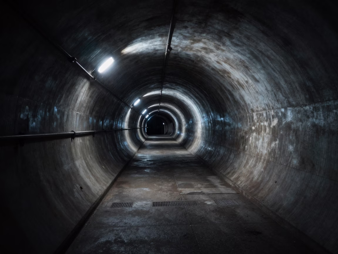 Interceptor Tunnel at Deep In The Night Light in Chicago in in Chicago, Illinois, United States