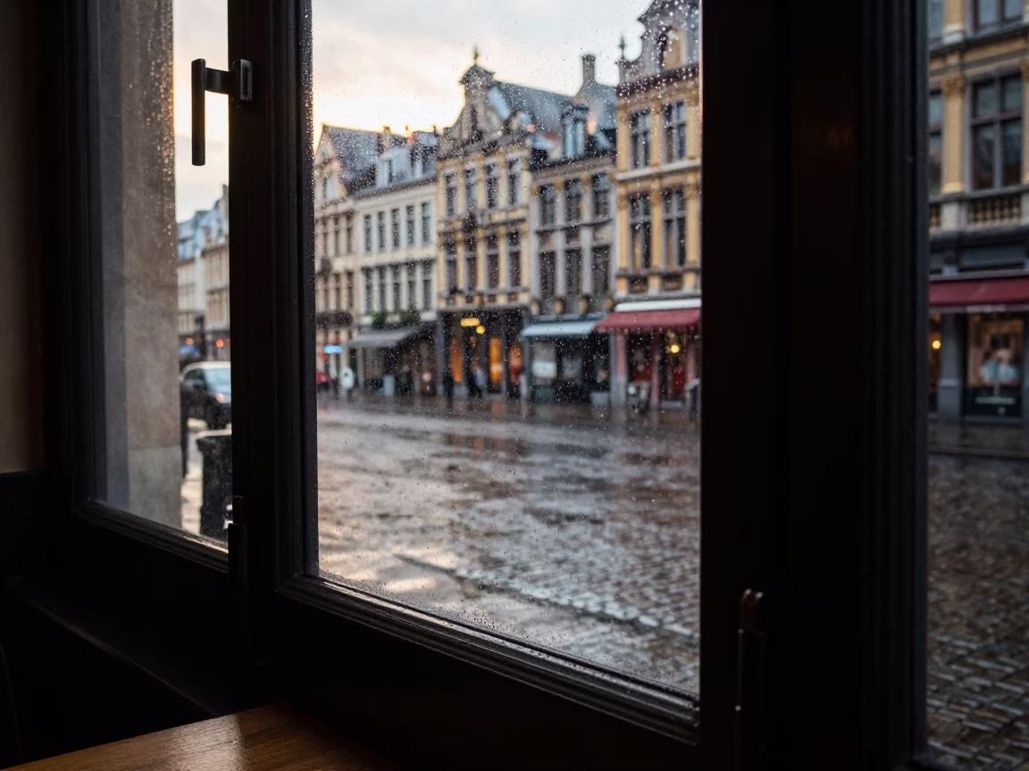 Interior Scene in Brussels at The Early Evening Light in in Brussels, Belgium