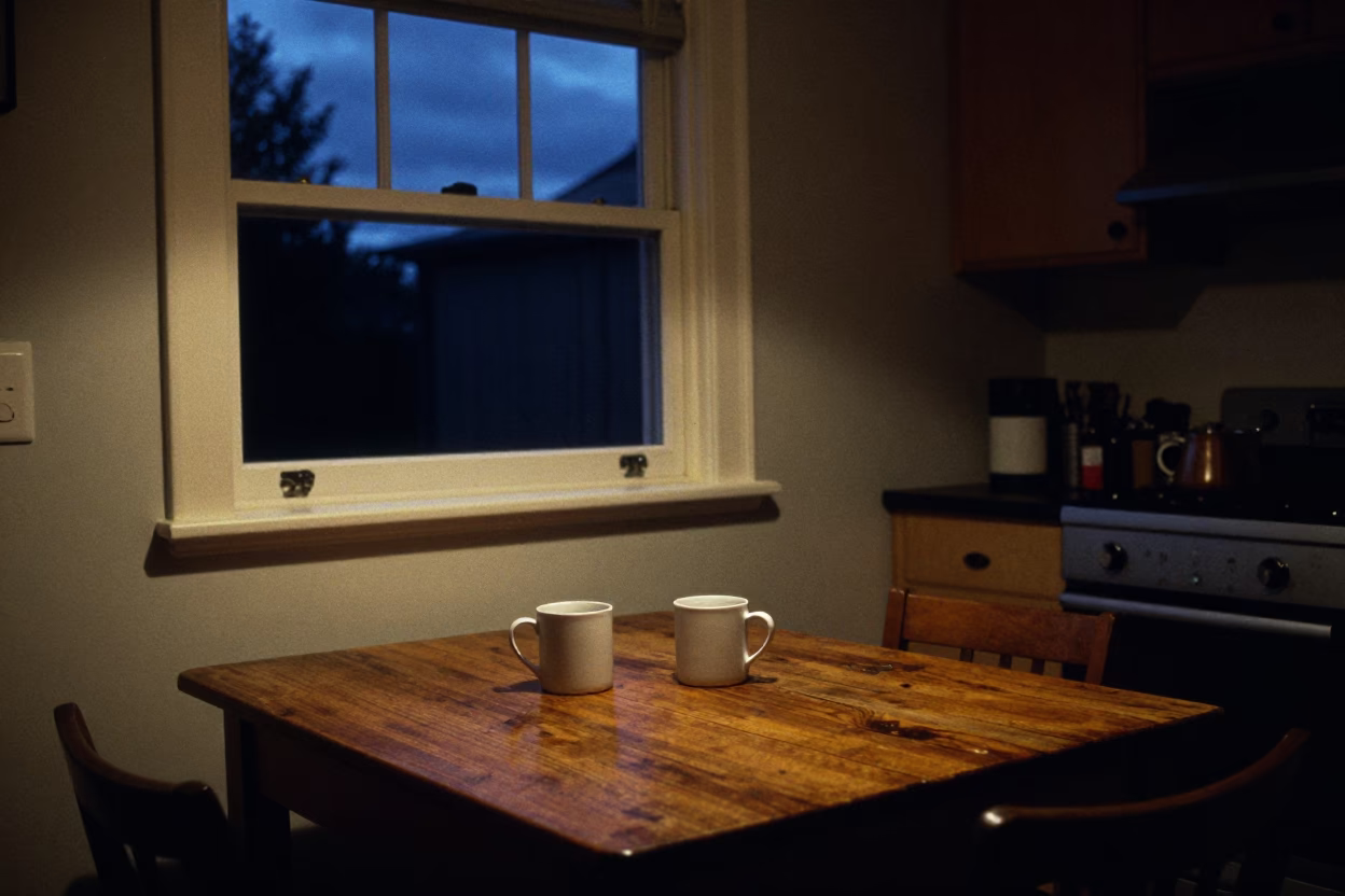 Interior Scene in Christchurch at Deep In The Night Light in in Christchurch, New Zealand
