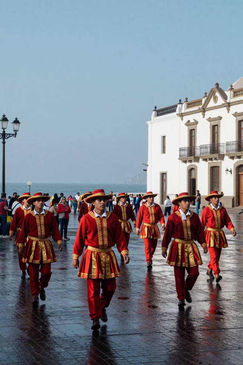 Inti Raymi Procession Barranco Lima Waterfront in at a waterfront celebration in Barranco, Lima