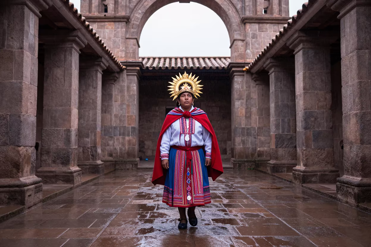Inti Raymi Sun Ceremony in Cusco Prayer Hall in in a prayer hall in Cusco