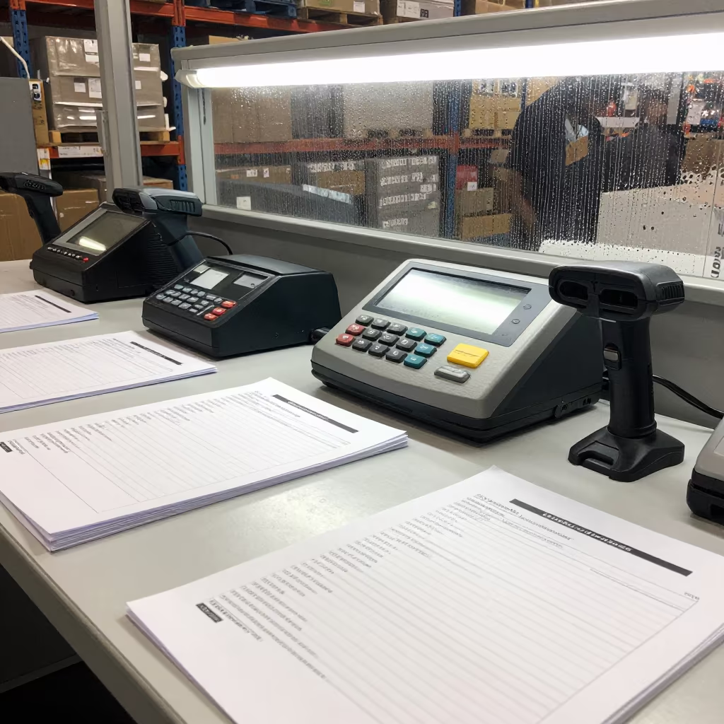 Inventory Count Station Before Outbound Wave in at a fulfillment packing station near Kisangani
