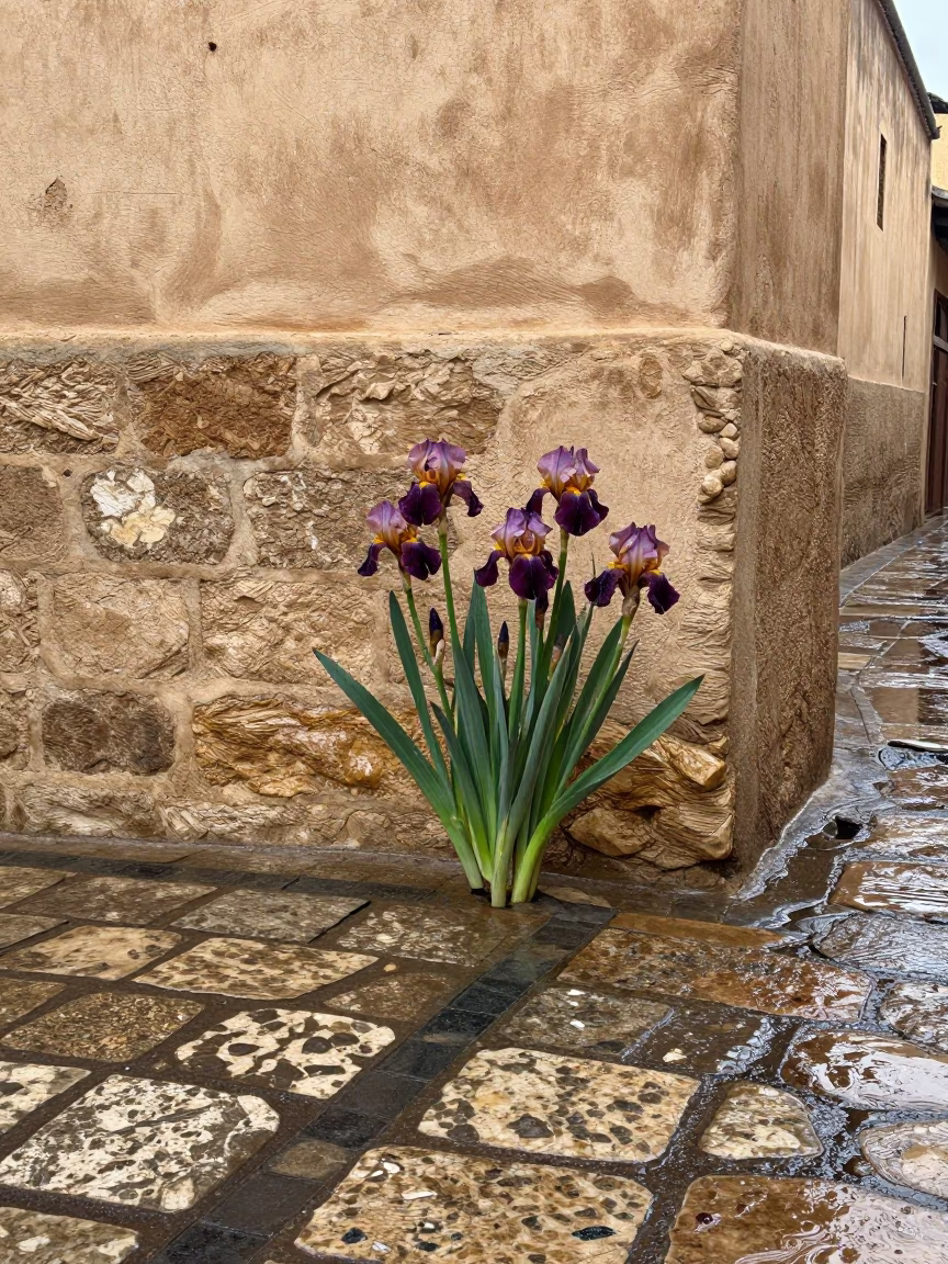 Iris Blossoms in Fez in in Fez, Morocco