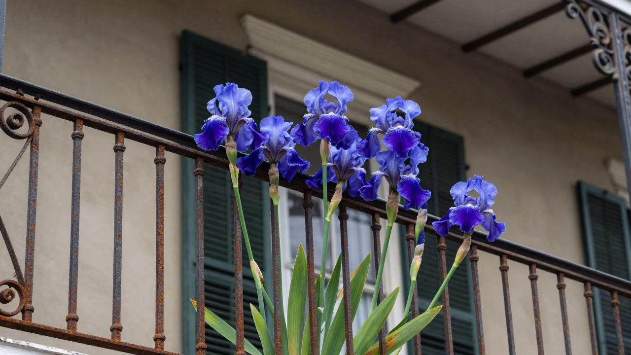 Iris Blossoms in New Orleans in in New Orleans, United States