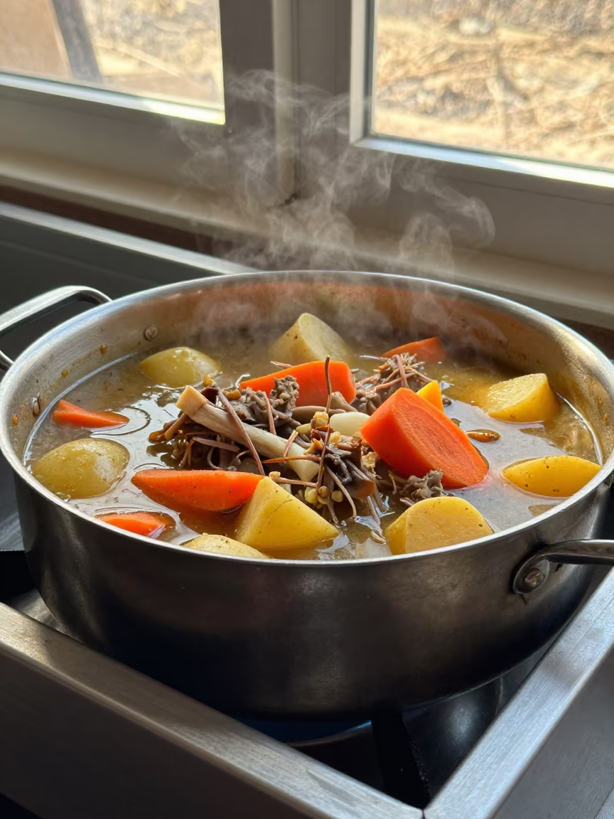 Irish Lamb Stew Root Vegetables Bauchi Counter in at a noodle counter in Bauchi