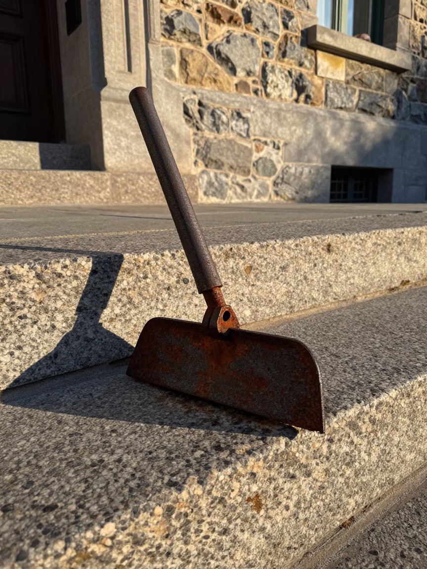 Iron Boot Scraper in Quebec City in in Quebec City, Canada