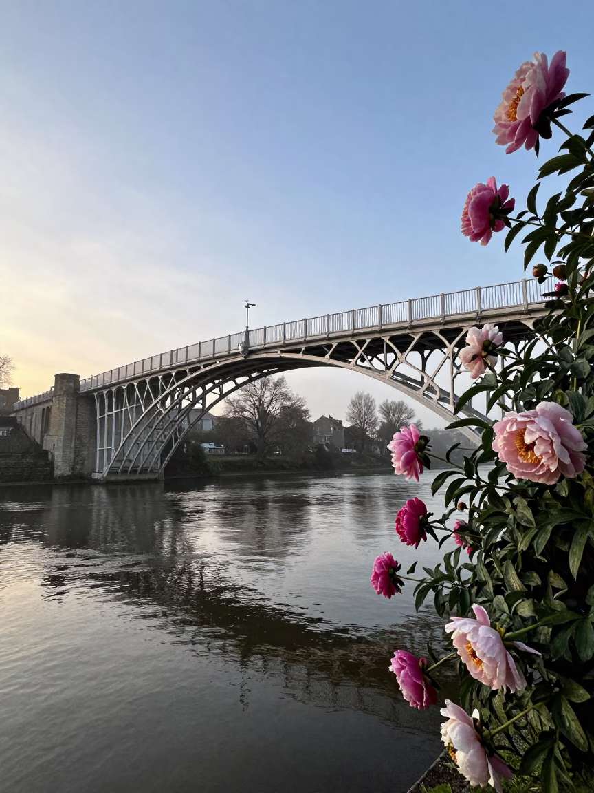 Iron Bridge just after sunrise in Bristol in in Bristol, United Kingdom