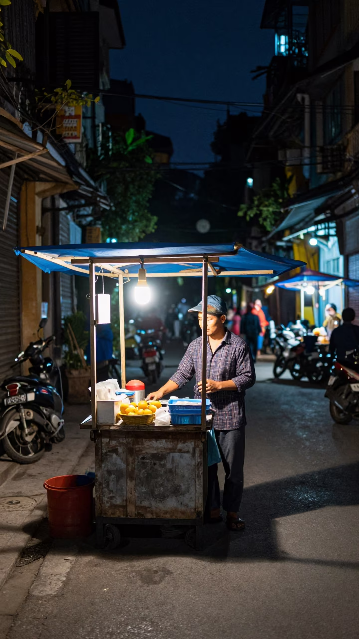 Iron Deadbolt at Deep In The Night Light in Hanoi in in Hanoi, Vietnam