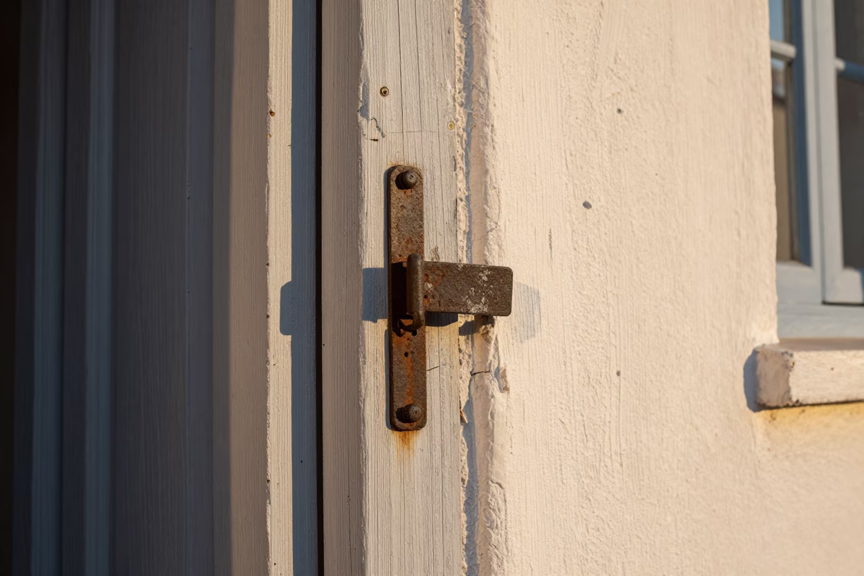 Iron Deadbolt in Athens in in Athens, Greece