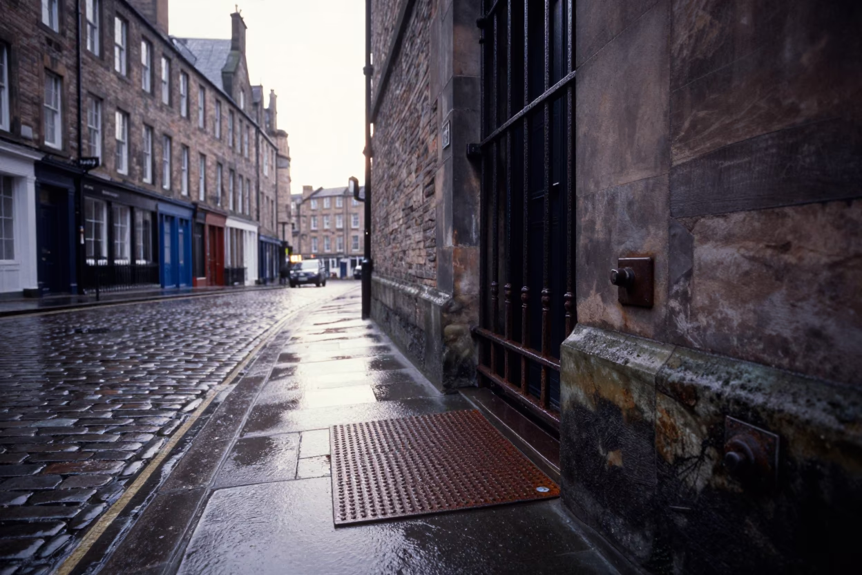 Iron Deadbolt in Edinburgh in in Edinburgh, United Kingdom