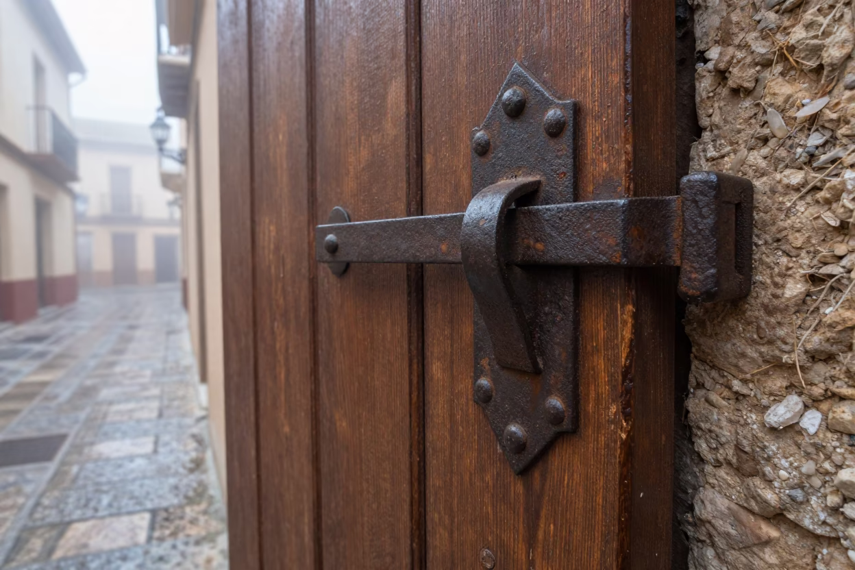 Iron Door Latch in Granada in in Granada, Spain