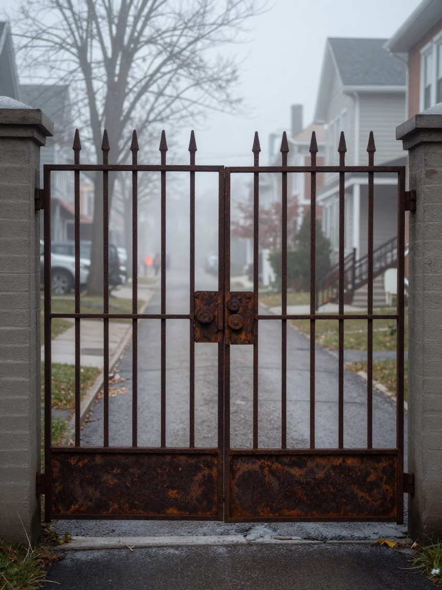 Iron Garden Gate in Montreal in in Montreal, Quebec, Canada
