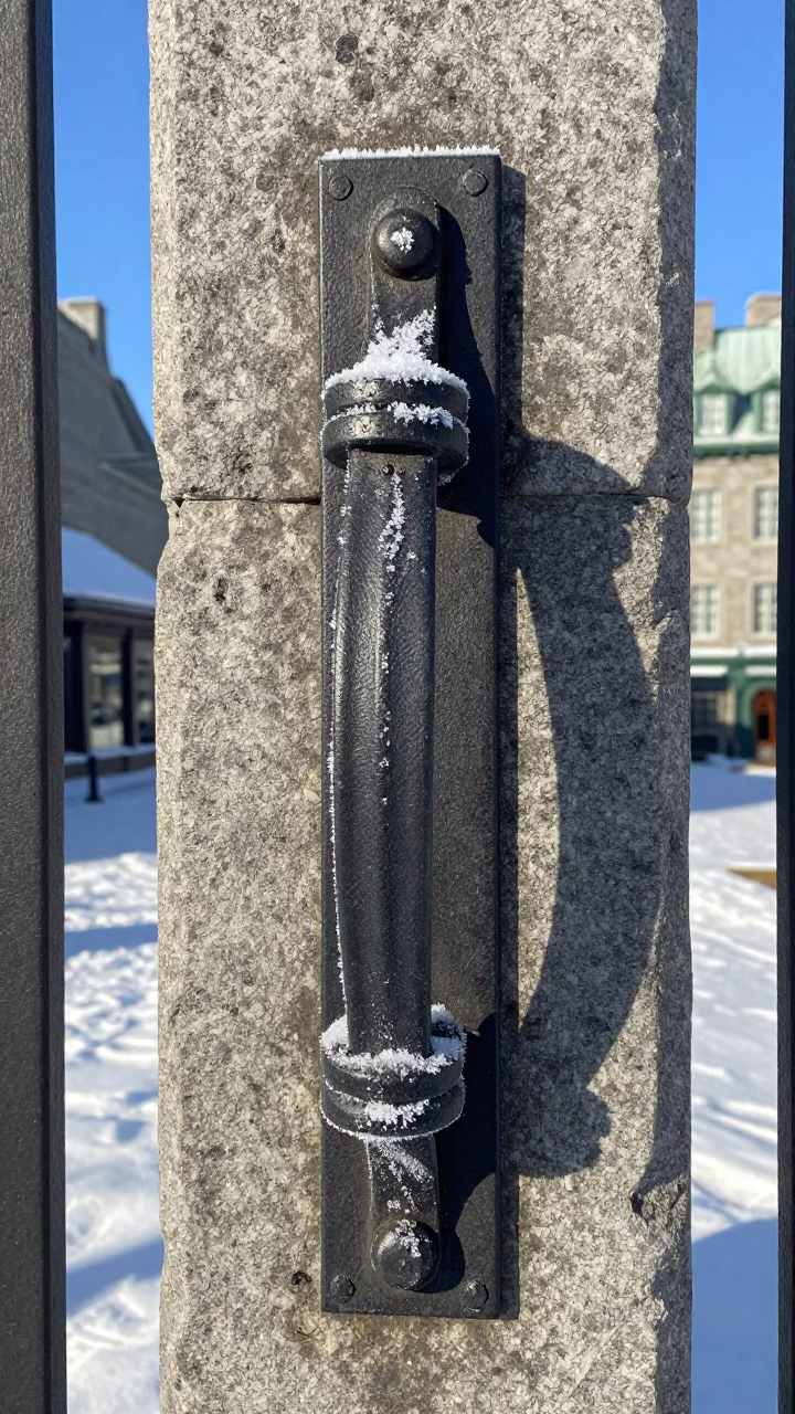 Iron Gate Handle in Quebec City in in Quebec City, Canada