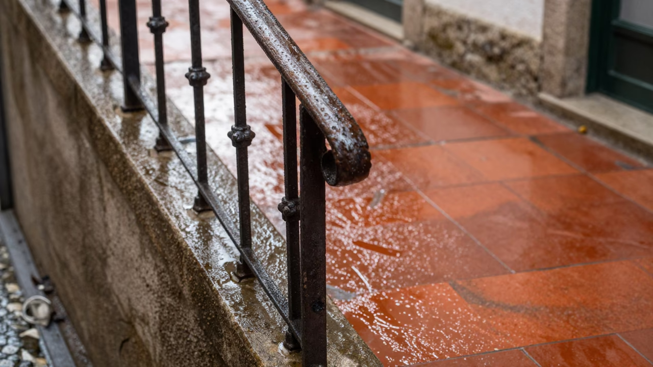 Iron Handrail in Porto in in Porto, Portugal