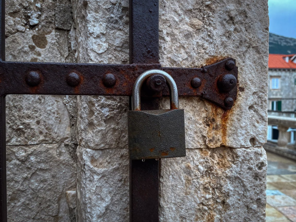 Iron Padlock in Dubrovnik in in Dubrovnik, Croatia
