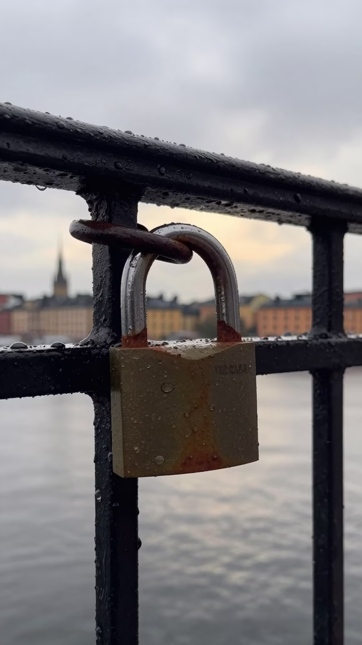 Iron Padlock in Stockholm in in Stockholm, Sweden
