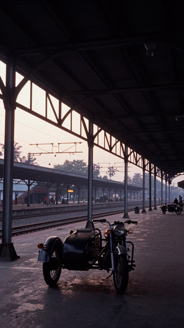 Iron Roof at Sunrise Light in Kolkata in in Kolkata, India