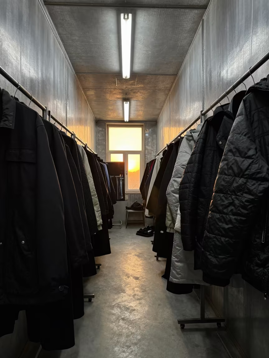 Isfahan Backstage Showroom with Zinc Walls in in a backstage changing corridor in Isfahan