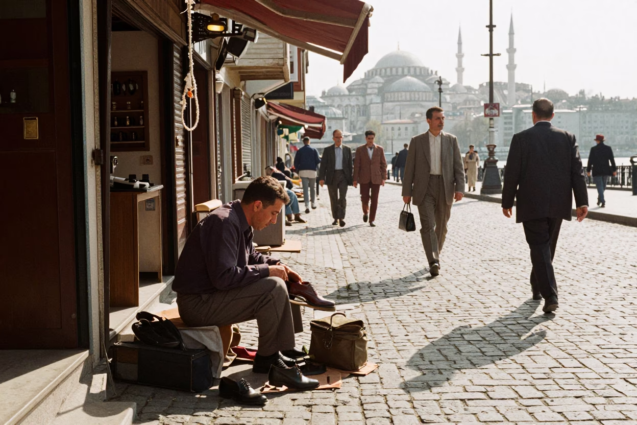 Istanbul Afternoon Light at Clear Late-afternoon Light in in Istanbul, Turkey
