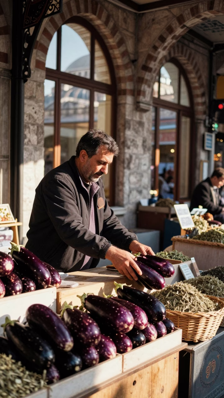 Istanbul Bazaar Stall at Clear Late-afternoon Light in in Istanbul, Turkey