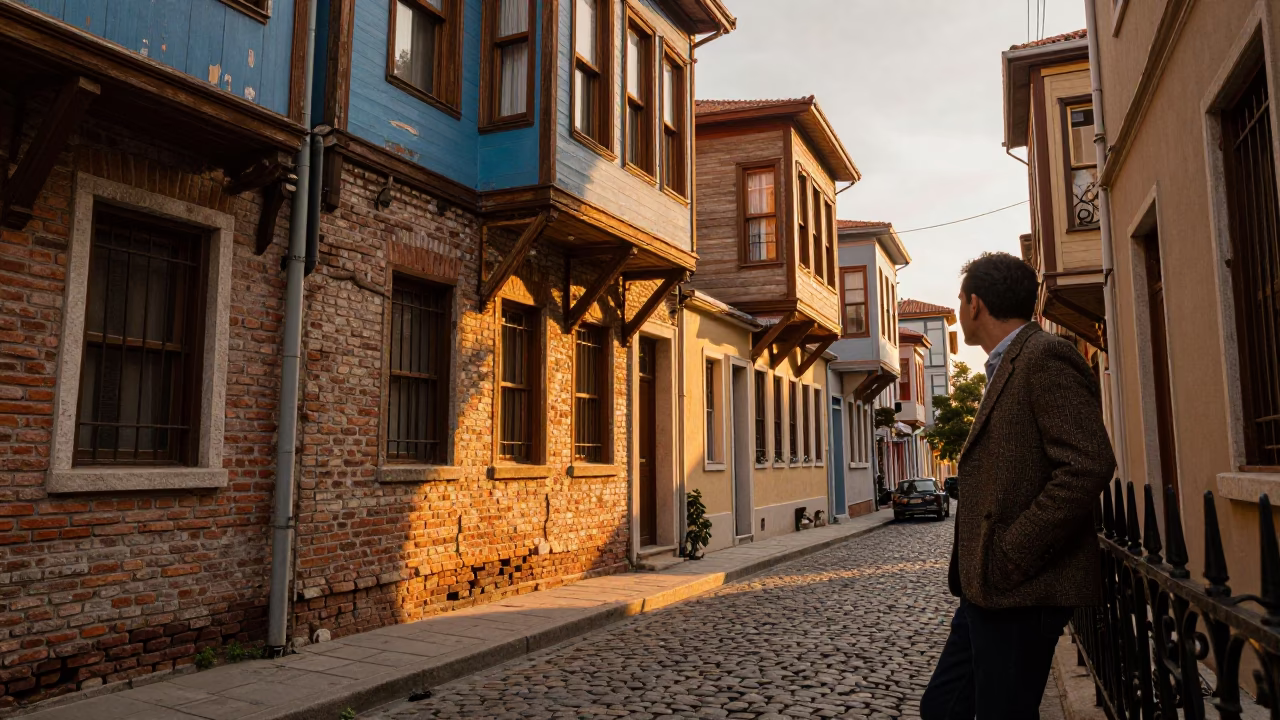 Istanbul Turkey Honeyed Evening Light Colorful Street Scene 1960s in in Istanbul, Turkey