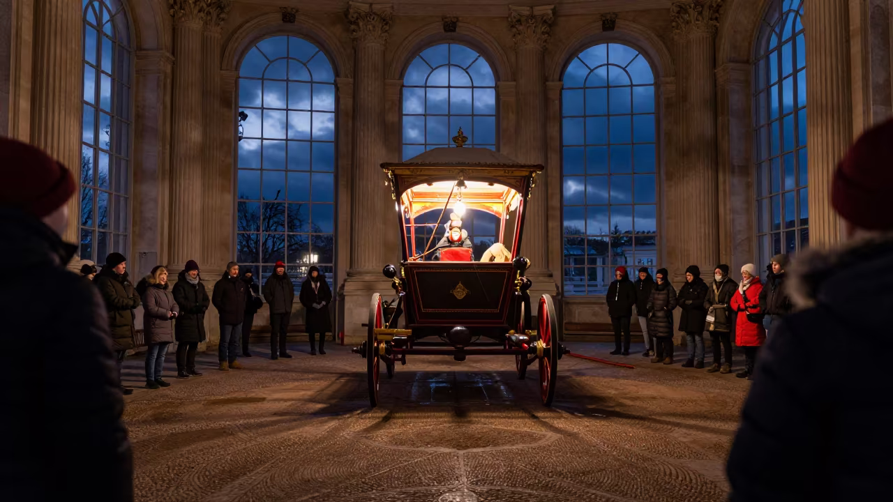 Italian Scoppio del Carro Cart in Potsdam Hall Midnight in in a ceremonial hall in Potsdam