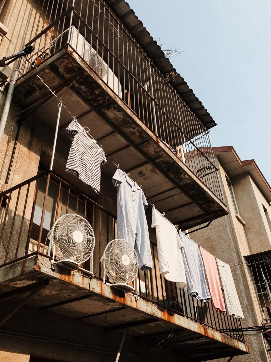 Items Drying in Shanghai in in Shanghai, China