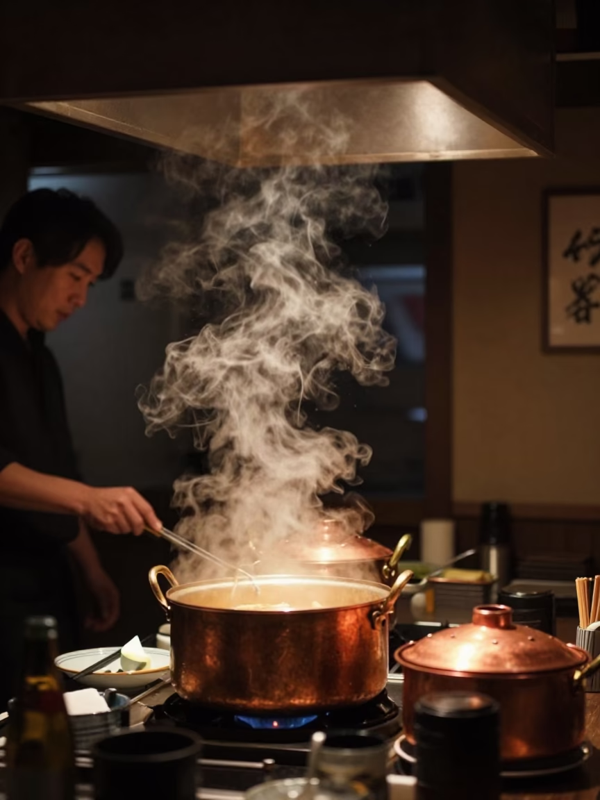 Izakaya Kitchen in Fukuoka at The Deepest Night Sky Light in in Fukuoka, Japan