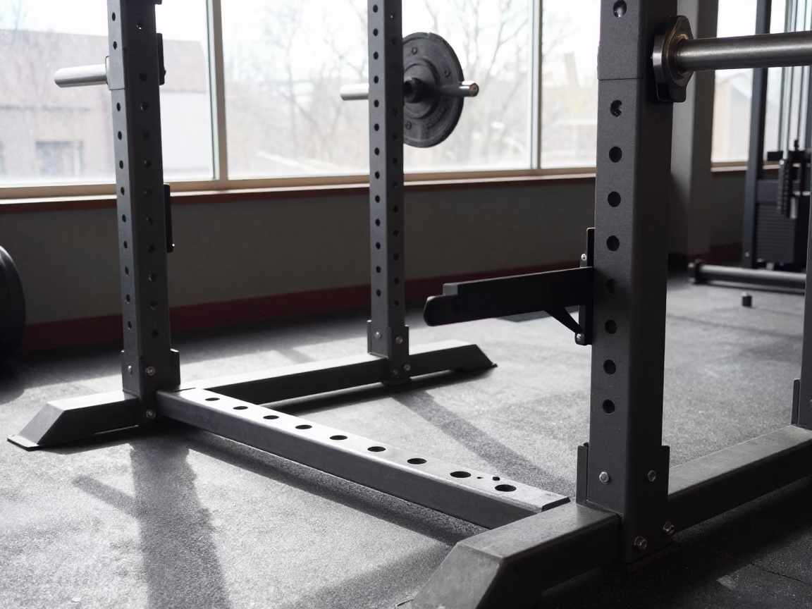 J-Cup Shim Tray in Bulgarian Gym Midday Light in inside a strength room near Veliko Tarnovo
