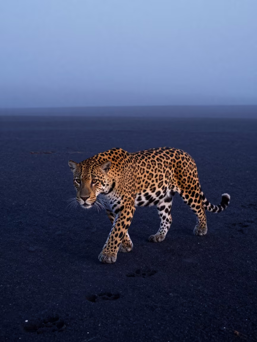 Jaguar Walking Volcanic Sand Twilight Mist in in Austria