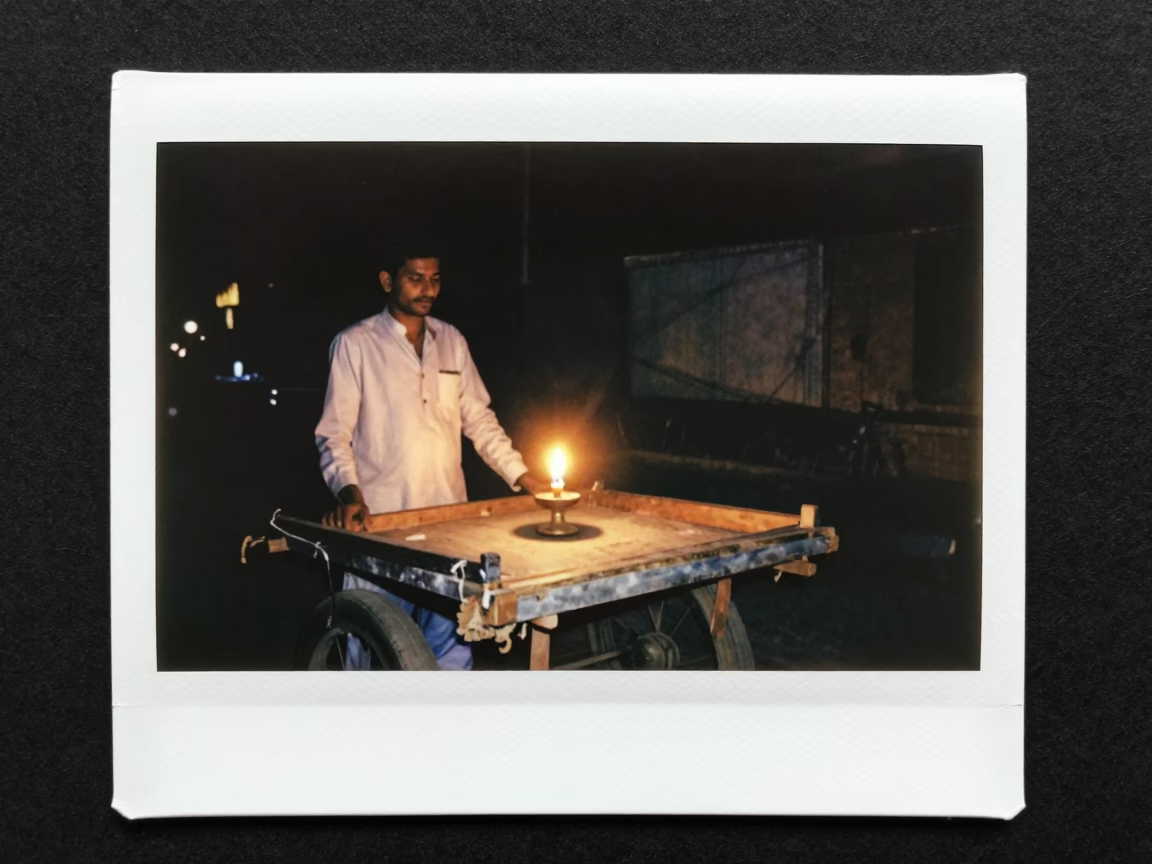 Jaipur Holder Illuminated at Deep In The Night Light in in Jaipur, India