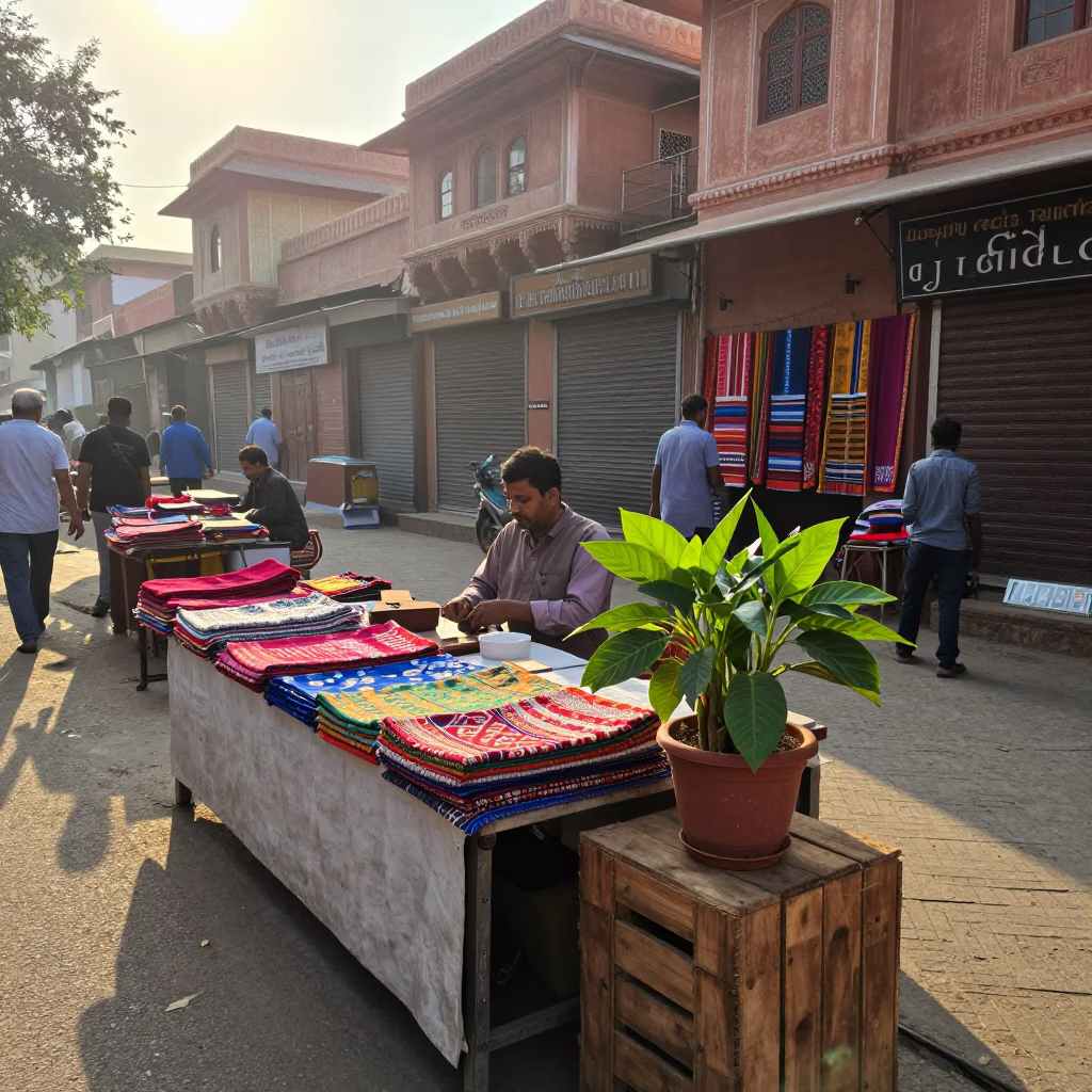 Jaipur Late Morning at The Late Morning Light in in Jaipur, India