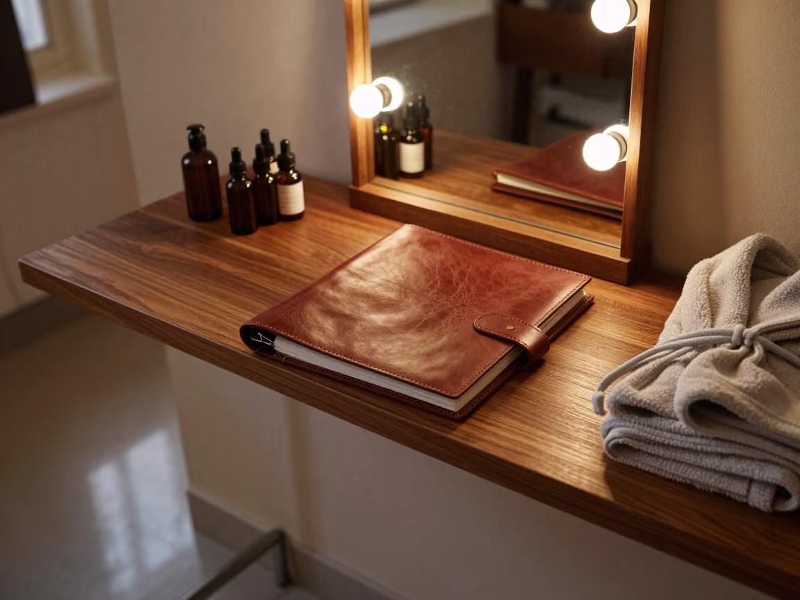 Jaipur Skincare Binder Shelf Reset in inside a skincare treatment room in Jaipur