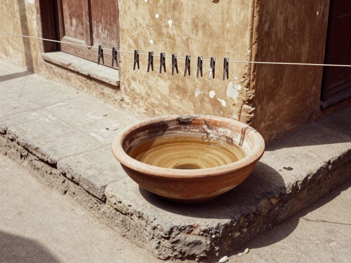 Jaipur Street Corner at Flat Noon Light in in Jaipur, India