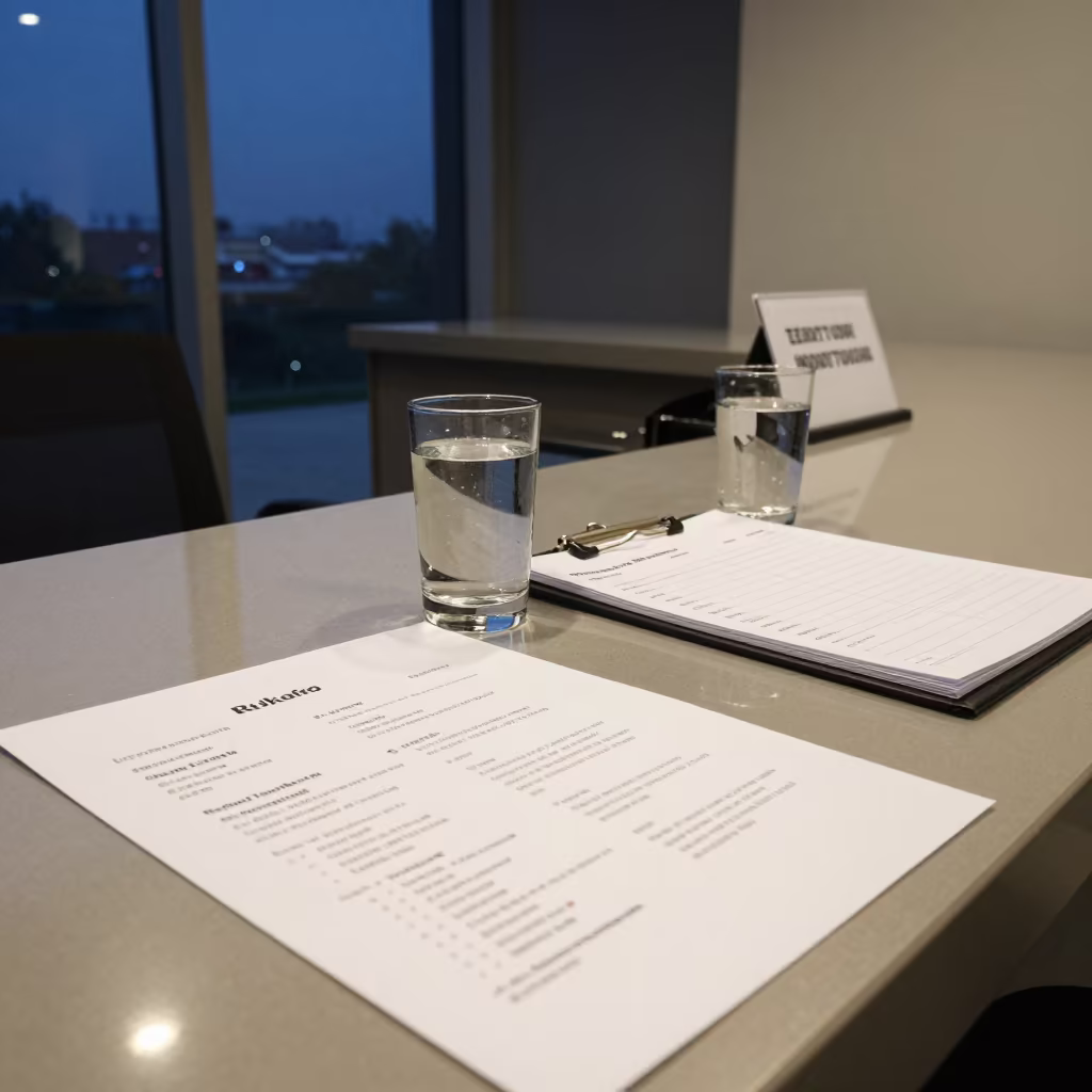 Jakarta Onboarding Table Blue Hour Light in at a reception-side onboarding table near Jakarta