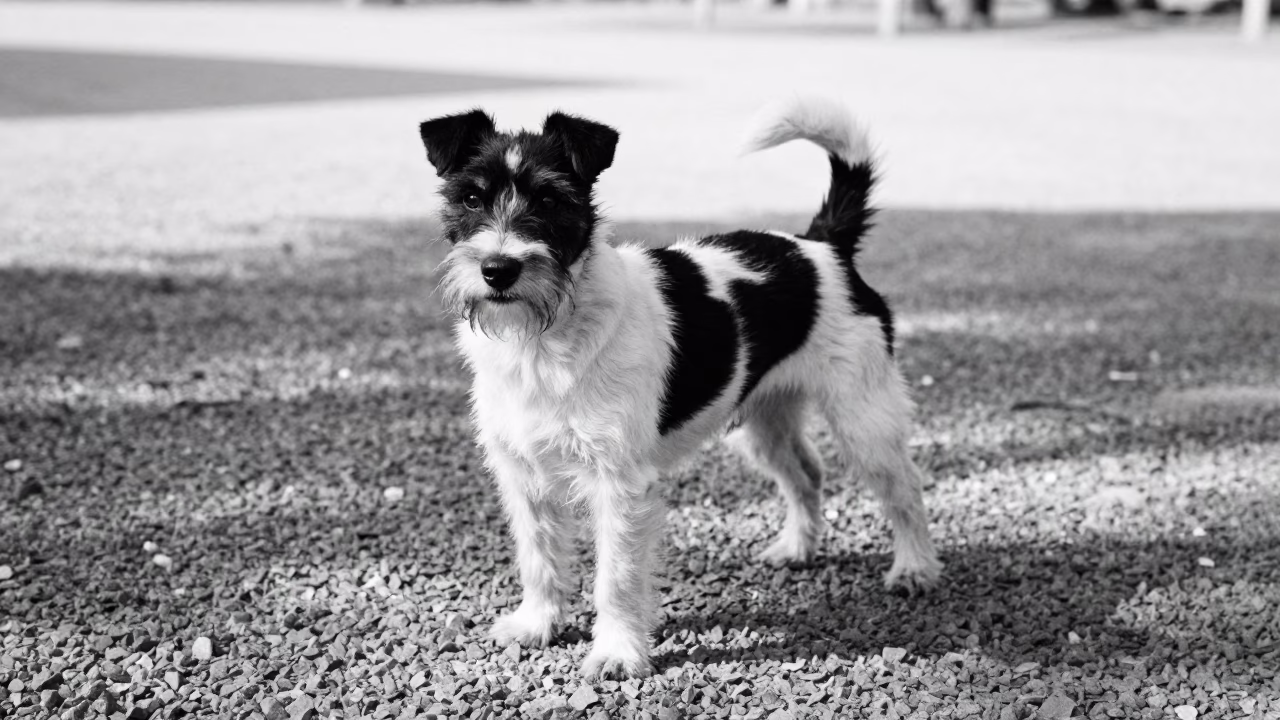 Japanese Terrier Portrait on Kassala Park Path in along a quiet park path with soft open shade and a clean background in Kassala