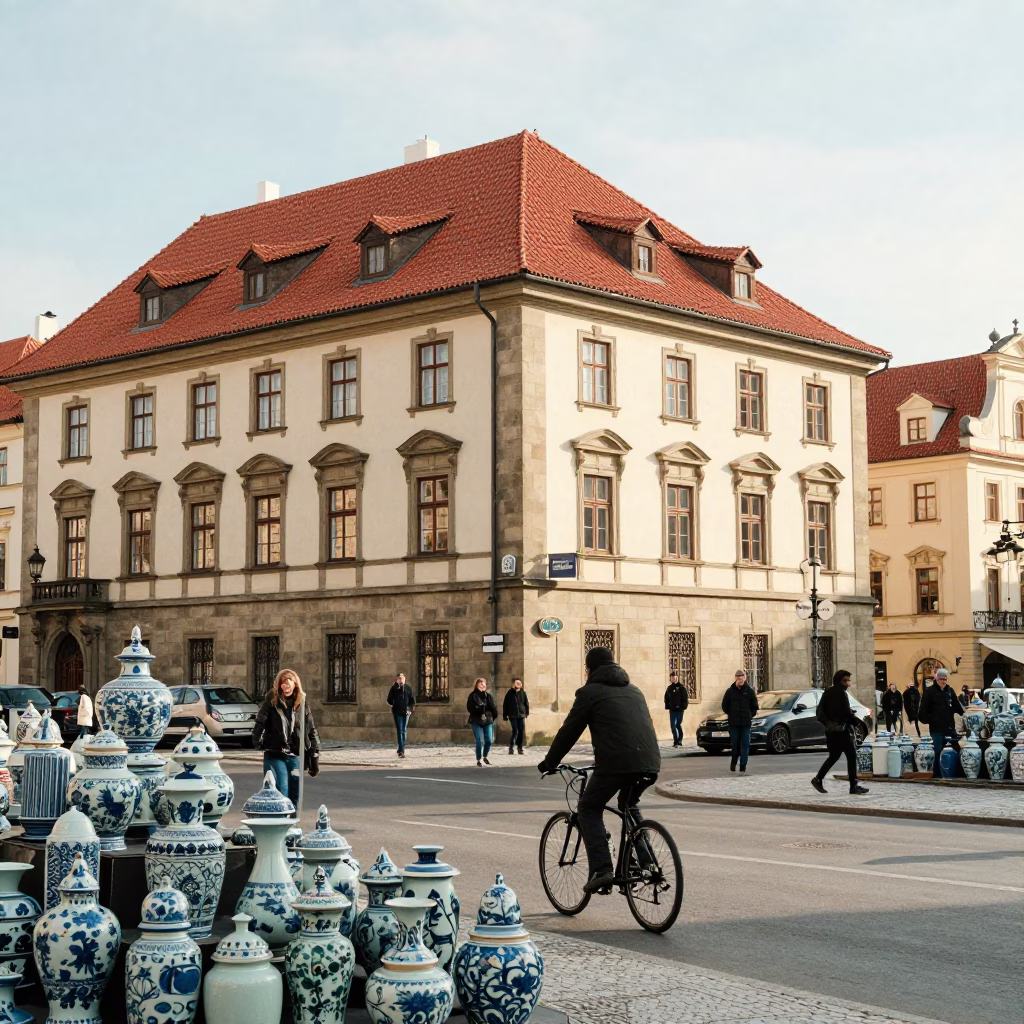Jar Display in Prague in in Prague, Czech Republic