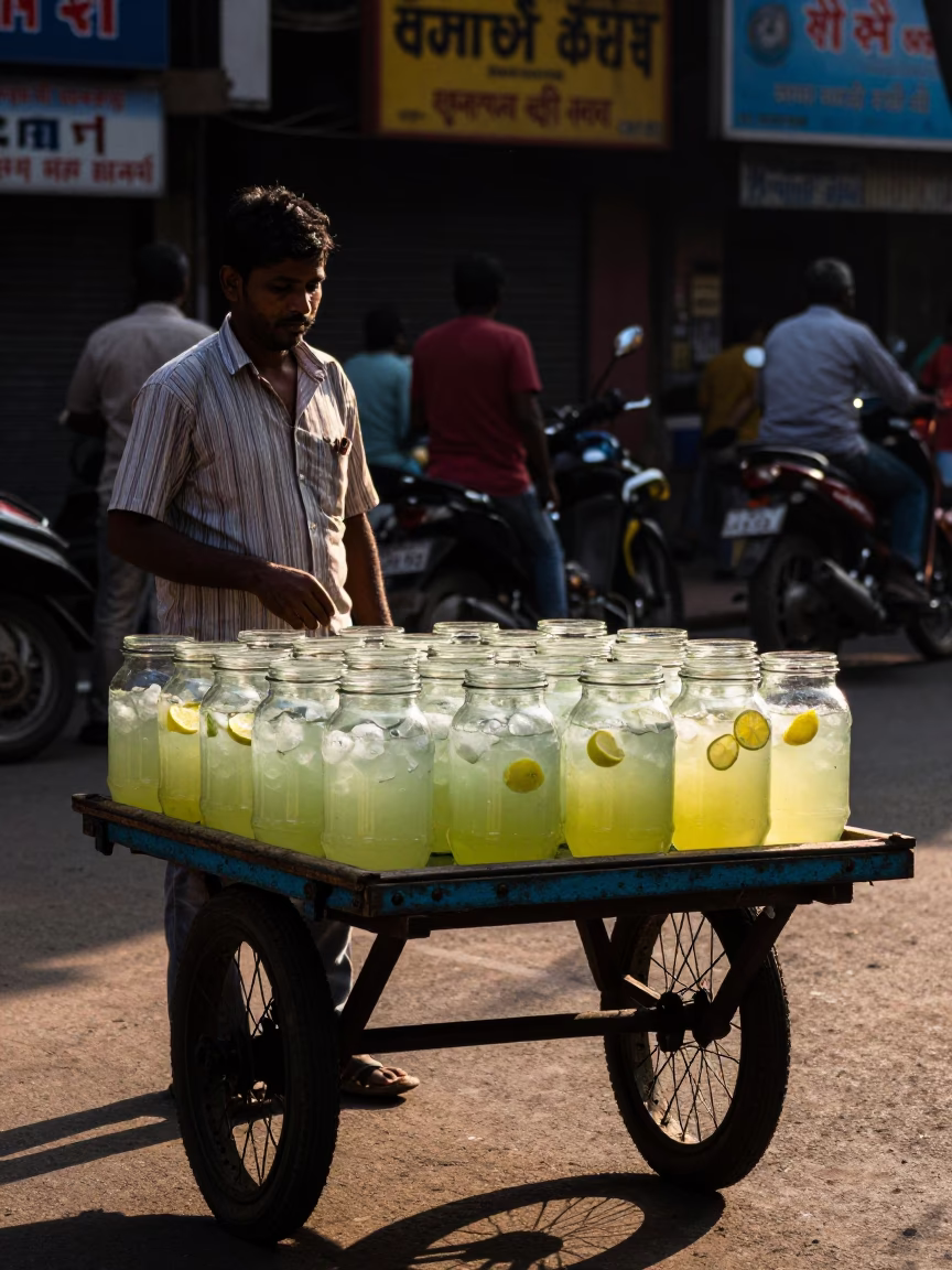 Jars in Mumbai at The Early Evening Light in in Mumbai, India