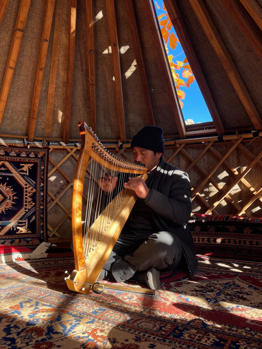 Jaw Harp Music in Altai Yurt Nepal in in Nepal