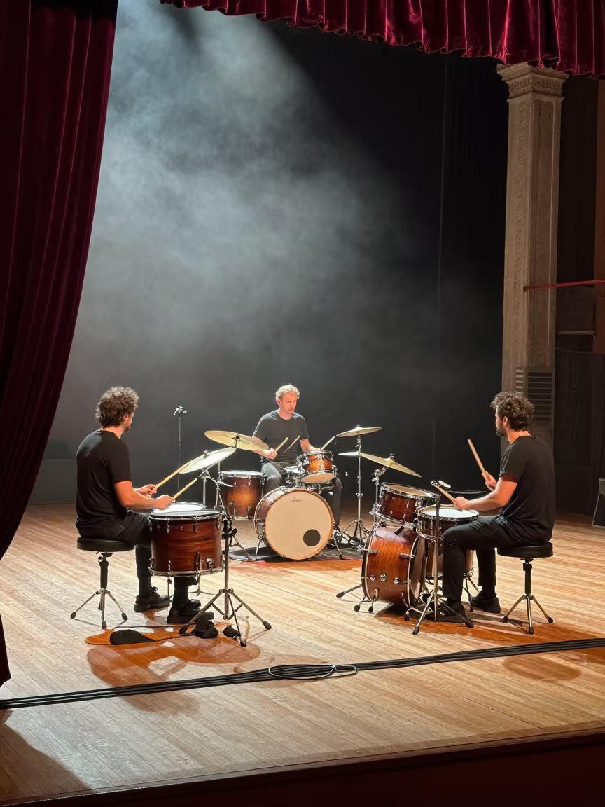 Jazz Drummers Moonlit Venice Beach First Light in at a jazz club in San Marco, Venice