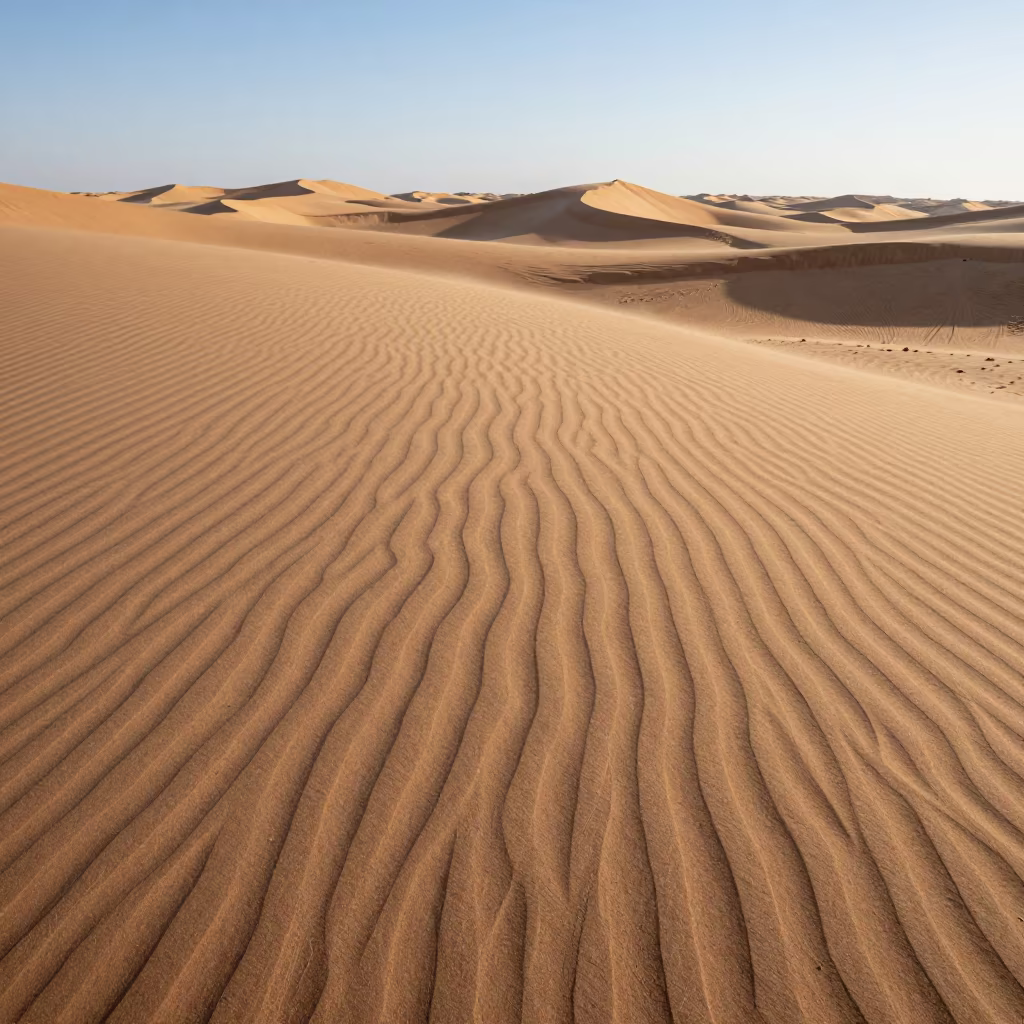 Jeddah Sand Dunes Late Afternoon Ripple Patterns in near Jeddah